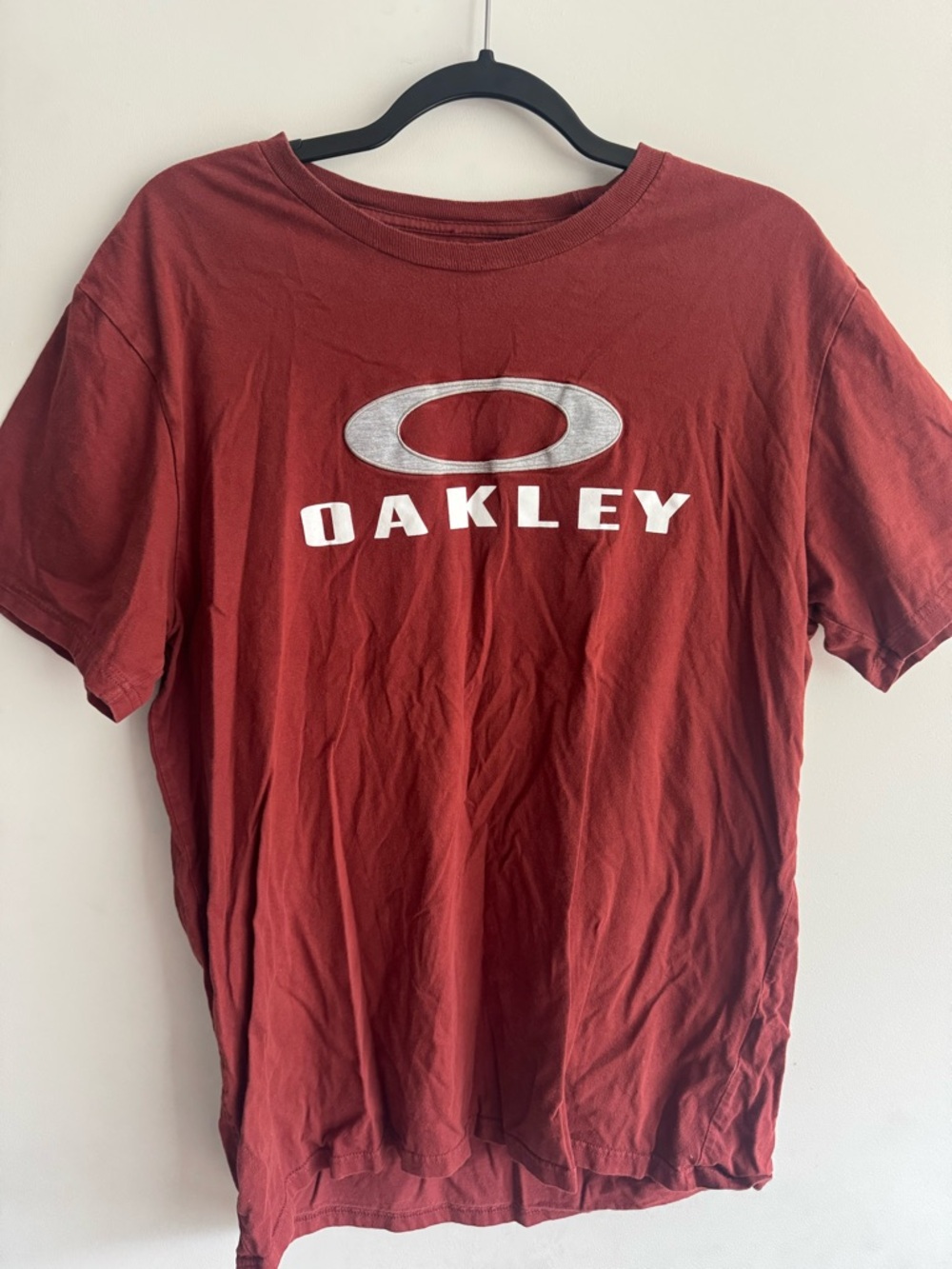 Oakley Men's Brick Red Logo Crew Tee